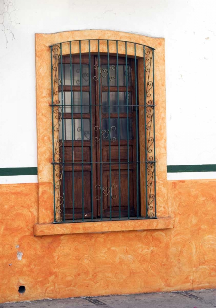 Mexico, Cabo San Lucas Detail of wooden window
